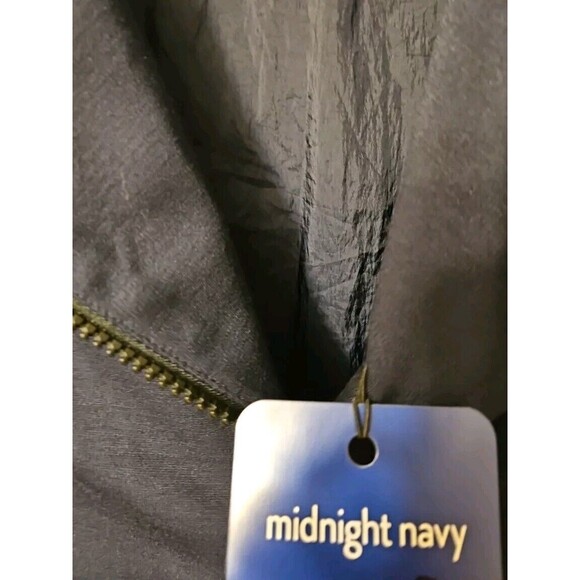 Cabi Chance Jacket Navy Pleated Back Asymmetrical Moto Zip Jacket NWT SZ SMALL - Picture 3 of 10